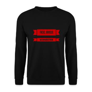 die große Schwester - Unisex Pullover - Schwarz - Vorne - Alina (178cm) & Michal (187cm)