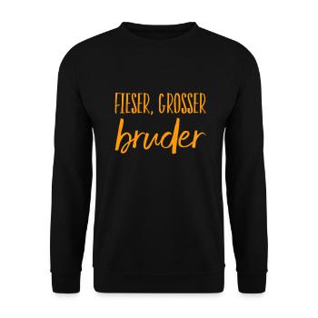 der ältere Bruder - Unisex Pullover - Schwarz - Vorne - Alina (178cm) & Michal (187cm)