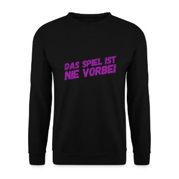 es wird nie vorbei sein - Unisex Pullover - Schwarz - Vorne - Alina (178cm) & Michal (187cm)