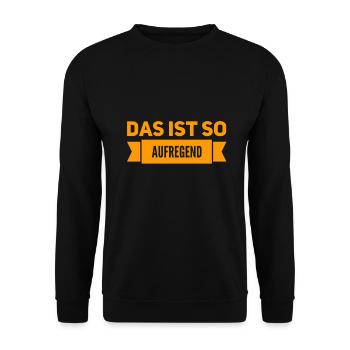 richtig aufregend - Unisex Pullover - Schwarz - Vorne - Alina (178cm) & Michal (187cm)
