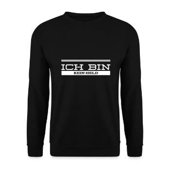 Helden sind out - Unisex Pullover - Schwarz - Vorne - Alina (178cm) & Michal (187cm)