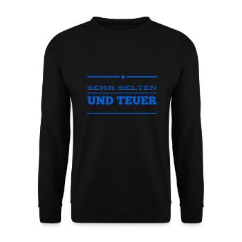 sehr selten und teuer - Unisex Pullover - Schwarz - Vorne - Alina (178cm) & Michal (187cm)