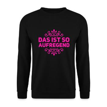 es ist aufregend - Unisex Pullover - Schwarz - Vorne - Alina (178cm) & Michal (187cm)