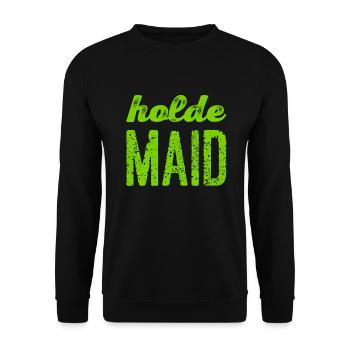 ich bin eine holde Maid - Unisex Pullover - Schwarz - Vorne - Alina (178cm) & Michal (187cm)