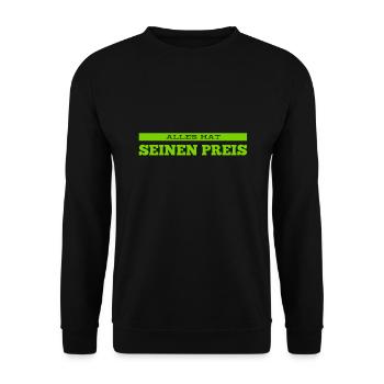 kennst du den Preis? - Unisex Pullover - Schwarz - Vorne - Alina (178cm) & Michal (187cm)