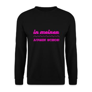 das denke ich - Unisex Pullover - Schwarz - Vorne - Alina (178cm) & Michal (187cm)
