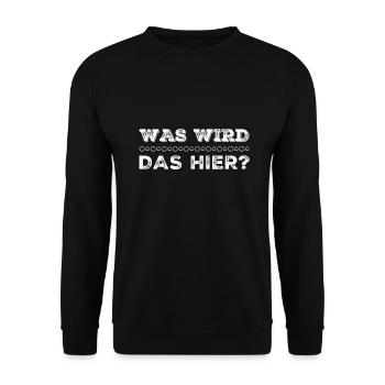 wohin wird das führen - Unisex Pullover - Schwarz - Vorne - Alina (178cm) & Michal (187cm)