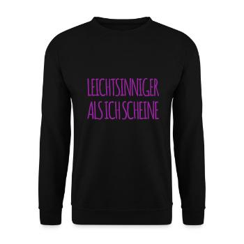 extrem leichtsinnig - Unisex Pullover - Schwarz - Vorne - Alina (178cm) & Michal (187cm)