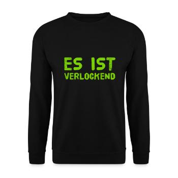 es spricht mich an - Unisex Pullover - Schwarz - Vorne - Alina (178cm) & Michal (187cm)
