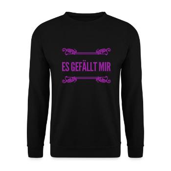 ich finde es gut - Unisex Pullover - Schwarz - Vorne - Alina (178cm) & Michal (187cm)