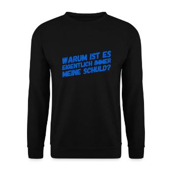 vor dir steht der Sündenbock - Unisex Pullover - Schwarz - Vorne - Alina (178cm) & Michal (187cm)