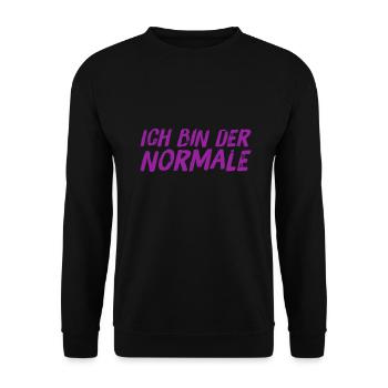 einfach normal - Unisex Pullover - Schwarz - Vorne - Alina (178cm) & Michal (187cm)