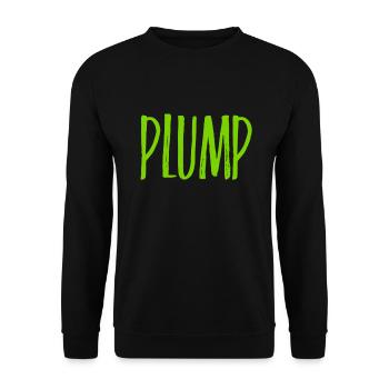 ich bin plump - Unisex Pullover - Schwarz - Vorne - Alina (178cm) & Michal (187cm)