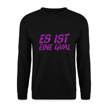 was für eine Mühe - Unisex Pullover - Schwarz - Vorne - Alina (178cm) & Michal (187cm)