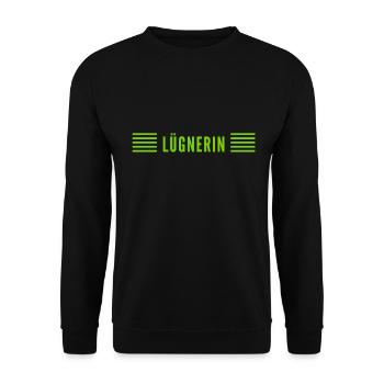 Lügnerin - Unisex Pullover - Schwarz - Vorne - Alina (178cm) & Michal (187cm)