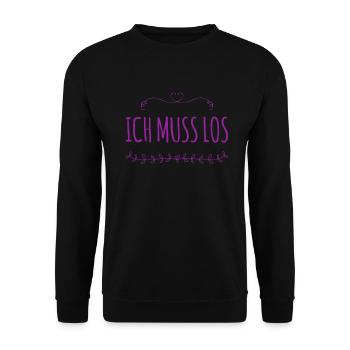 es ist Zeit zu gehen - Unisex Pullover - Schwarz - Vorne - Alina (178cm) & Michal (187cm)