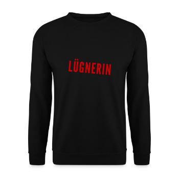 ich mag es zu lügen - Unisex Pullover - Schwarz - Vorne - Alina (178cm) & Michal (187cm)