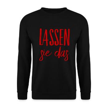 stoppen sie das - Unisex Pullover - Schwarz - Vorne - Alina (178cm) & Michal (187cm)