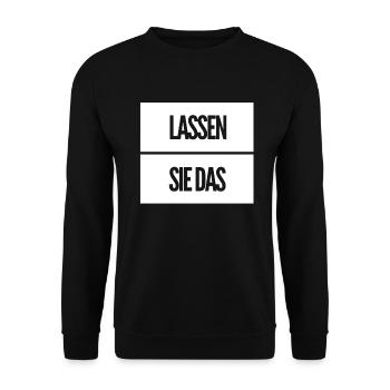 hören sie auf - Unisex Pullover - Schwarz - Vorne - Alina (178cm) & Michal (187cm)