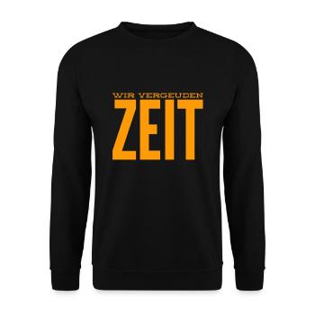 die Zeit ist knapp - Unisex Pullover - Schwarz - Vorne - Alina (178cm) & Michal (187cm)