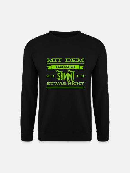 der Fernseher spinnt - Unisex Pullover - Schwarz