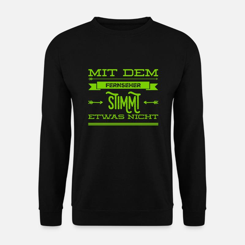 der Fernseher spinnt - Unisex Pullover - Schwarz