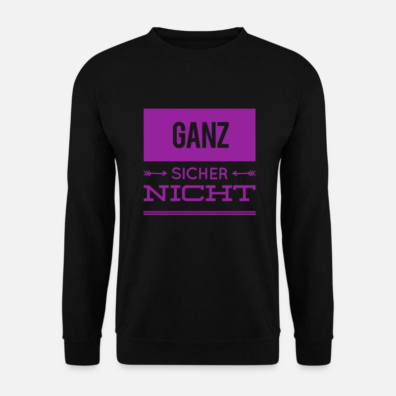 nicht mit mir - Unisex Pullover - Schwarz