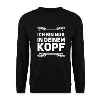 in deinem Kopf - Unisex Pullover - Schwarz - Vorne - Alina (178cm) & Michal (187cm)