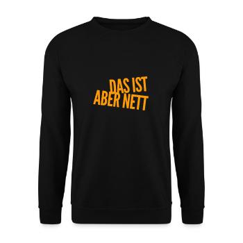 das ist aber nett - Unisex Pullover - Schwarz - Vorne - Alina (178cm) & Michal (187cm)