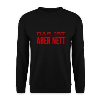 voll nett - Unisex Pullover - Schwarz - Vorne - Alina (178cm) & Michal (187cm)