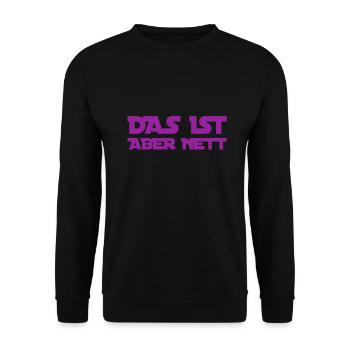das war sehr nett - Unisex Pullover - Schwarz - Vorne - Alina (178cm) & Michal (187cm)