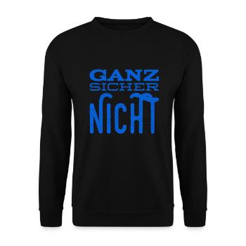 auf keinen Fall - Unisex Pullover - Schwarz - Vorne - Alina (178cm) & Michal (187cm)