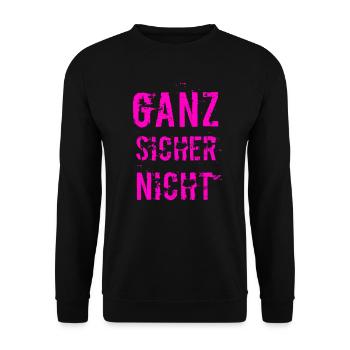 never ever - Unisex Pullover - Schwarz - Vorne - Alina (178cm) & Michal (187cm)