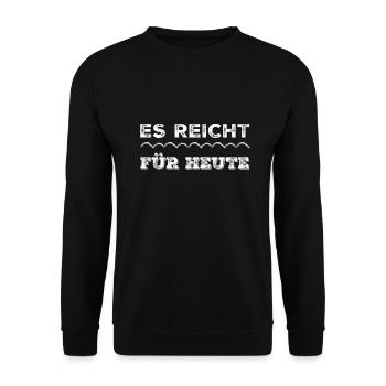 für heute ist schluß - Unisex Pullover - Schwarz - Vorne - Alina (178cm) & Michal (187cm)