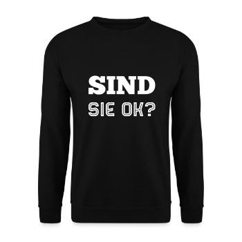 wie fühlen sie sich? - Unisex Pullover - Schwarz - Vorne - Alina (178cm) & Michal (187cm)