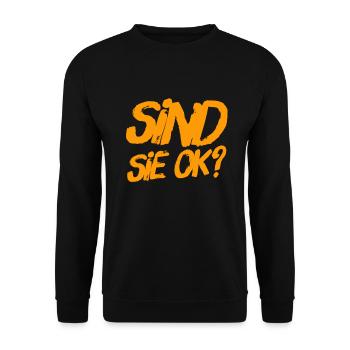wie ist ihr Befinden? - Unisex Pullover - Schwarz - Vorne - Alina (178cm) & Michal (187cm)