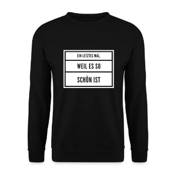 ein aller letztes mal - Unisex Pullover - Schwarz - Vorne - Alina (178cm) & Michal (187cm)