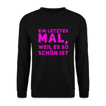 weil es so schön ist - Unisex Pullover - Schwarz - Vorne - Alina (178cm) & Michal (187cm)