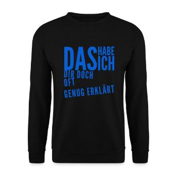 keine Lust mehr - Unisex Pullover - Schwarz - Vorne - Alina (178cm) & Michal (187cm)