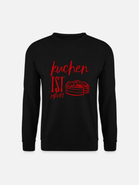Kuchen ist ein Muss - Unisex Pullover - Schwarz