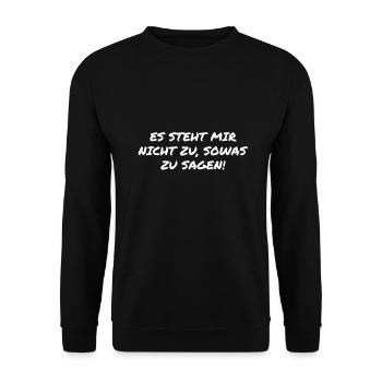 ich halte mich zurück - Unisex Pullover - Schwarz - Vorne - Alina (178cm) & Michal (187cm)