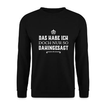 ich habe mir nichts dabei gedacht - Unisex Pullover - Schwarz - Vorne - Alina (178cm) & Michal (187cm)