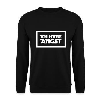 ich bin ängstlich - Unisex Pullover - Schwarz - Vorne - Alina (178cm) & Michal (187cm)