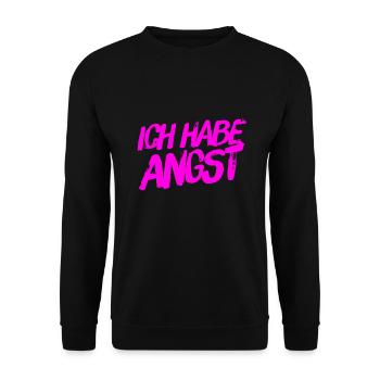 ich spüre Angst - Unisex Pullover - Schwarz - Vorne - Alina (178cm) & Michal (187cm)