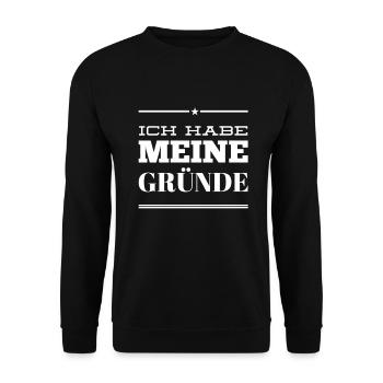 nicht ohne Grund - Unisex Pullover - Schwarz - Vorne - Alina (178cm) & Michal (187cm)
