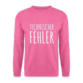 hier ist etwas kaputt - Unisex Pullover - Pink - Vorne