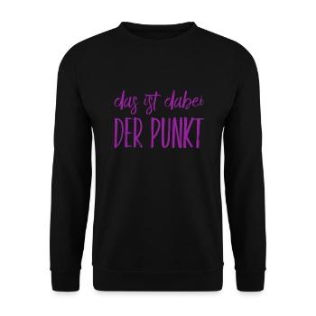 das ist dabei der Punkt - Unisex Pullover - Schwarz - Vorne - Alina (178cm) & Michal (187cm)