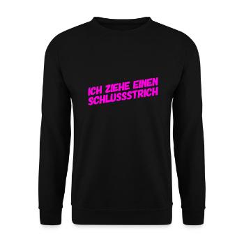 Zeit für einen Schlussstrich - Unisex Pullover - Schwarz - Vorne - Alina (178cm) & Michal (187cm)