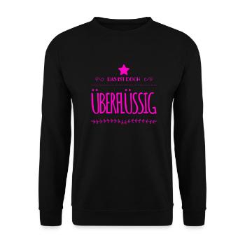 überflüssig - Unisex Pullover - Schwarz - Vorne - Alina (178cm) & Michal (187cm)