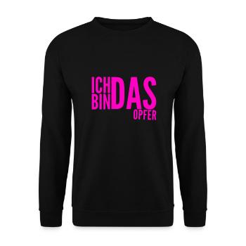 so sieht ein Opfer aus - Unisex Pullover - Schwarz - Vorne - Alina (178cm) & Michal (187cm)